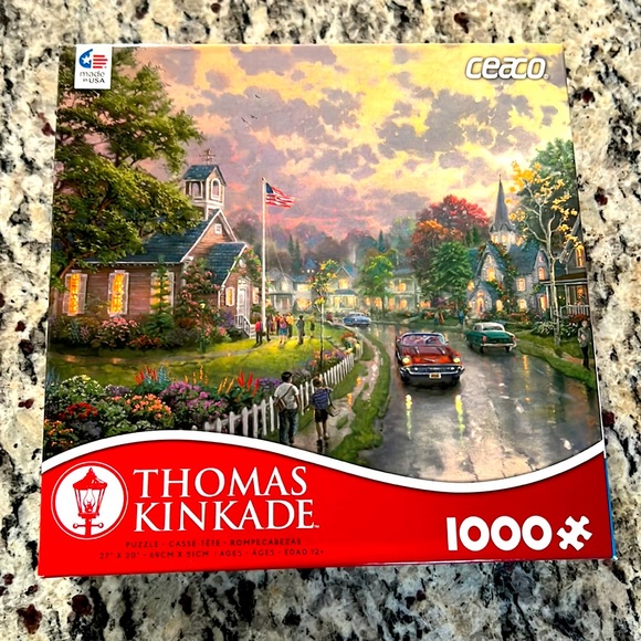 Thomas Kinkade Other - 2015 Cracow Thomas Kinkade Morning Pledge 1000 Piece Jigsaw Puzzle Sealed